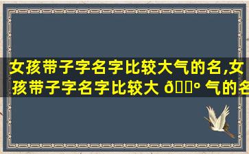 女孩带子字名字比较大气的名,女孩带子字名字比较大 🌺 气的名 🕊 字有哪些